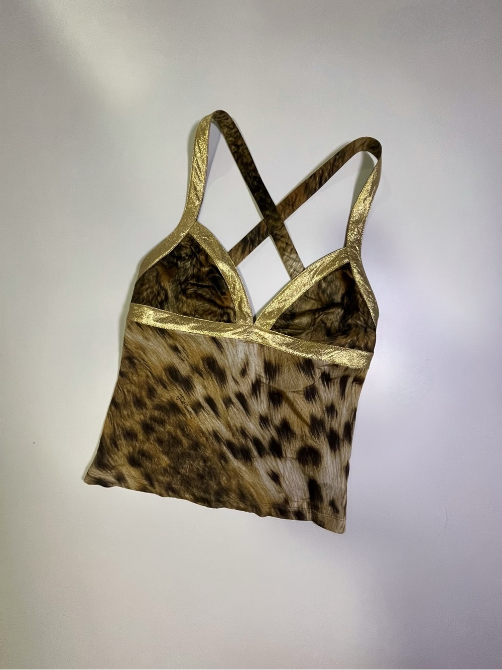 y2k just cavalli animal print top